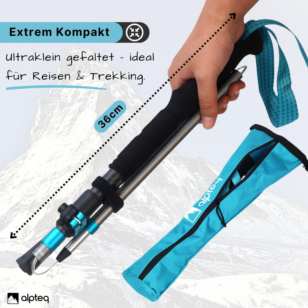 Wanderstöcke faltbar Carbon-Zicral Hybrid 110-130 cm ultraleicht - Bild 5