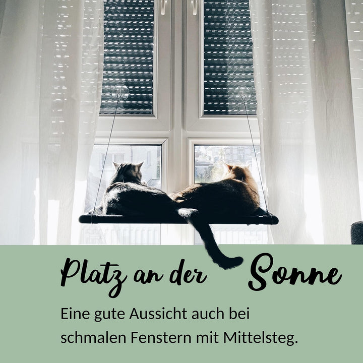 Katzen-Fensterbett Hängematte schwarz bis 23 kg für kleine Fenster - Bild 6