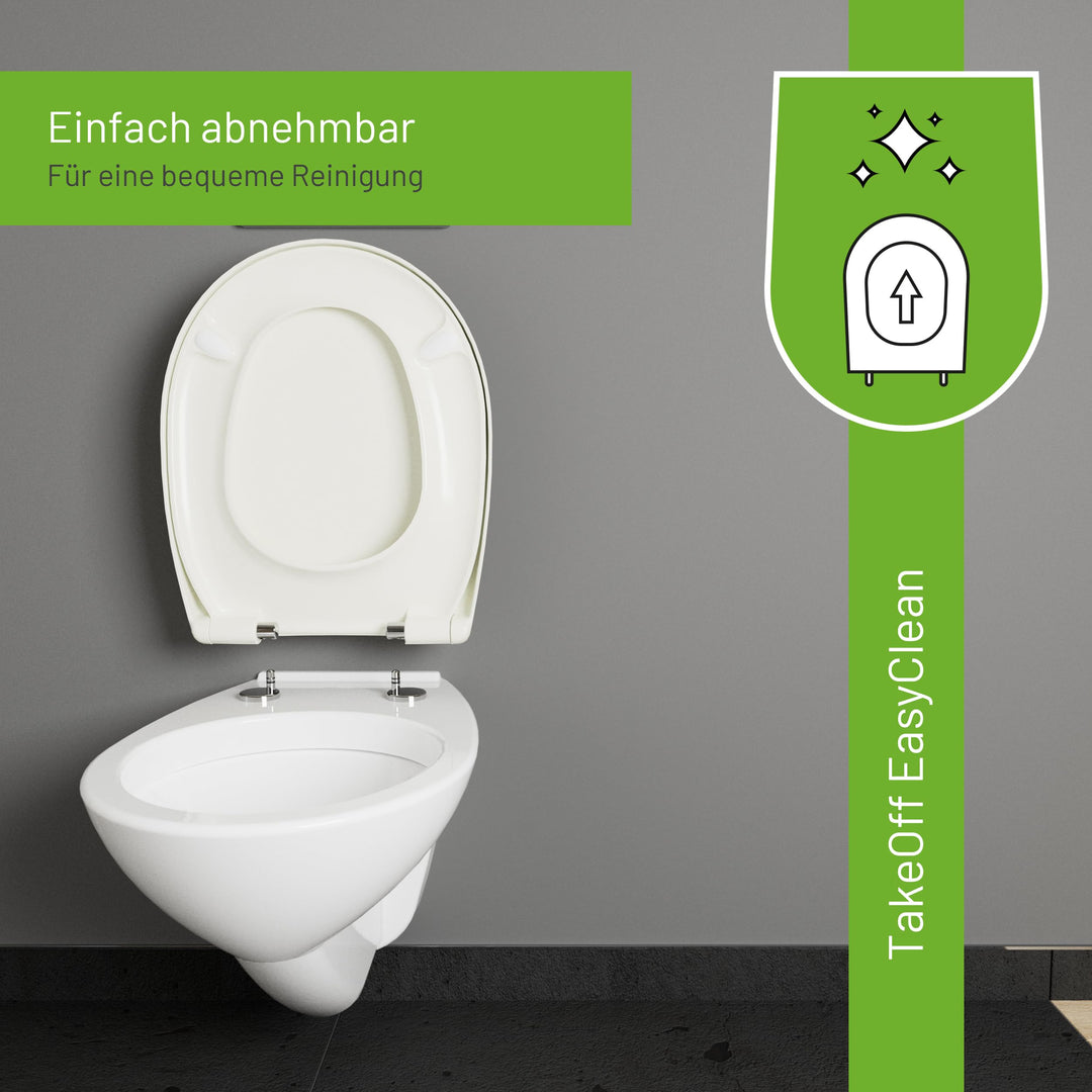 WC-Sitz Oval Duroplast mit SoftClose Absenkautomatik Weiss - Bild 5