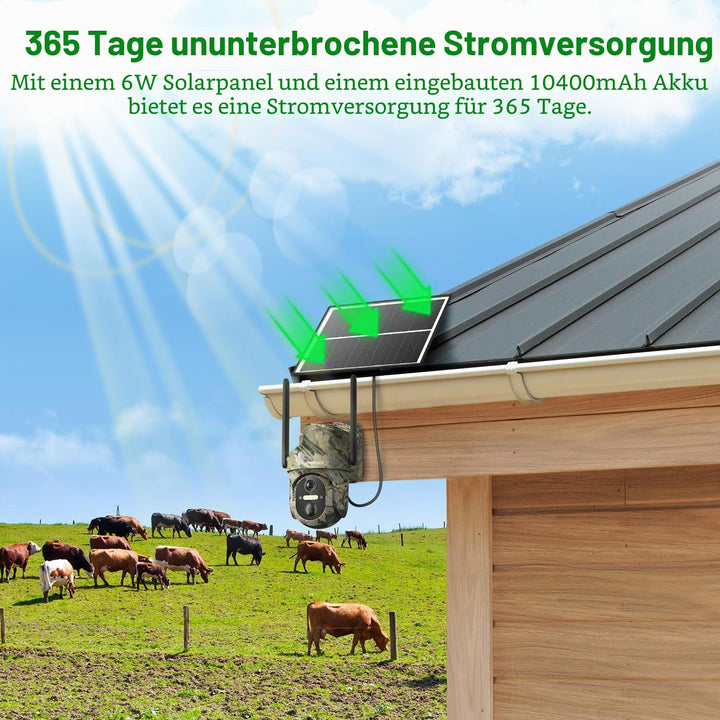 Solar Wildkamera 4G LTE 2K mit Farbnachtsicht und PIR-Sensor - Bild 6