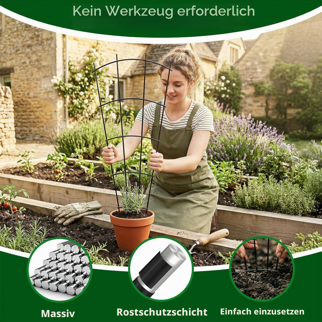Rankgitter Metall Fächerform 109x43 cm 4er-Set für Garten - Bild 2