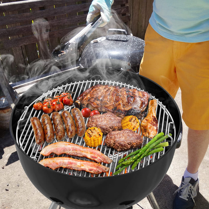 Grillrost Edelstahl 54 cm rund mit Griffen für 57-cm-Kugelgrill - Bild 6