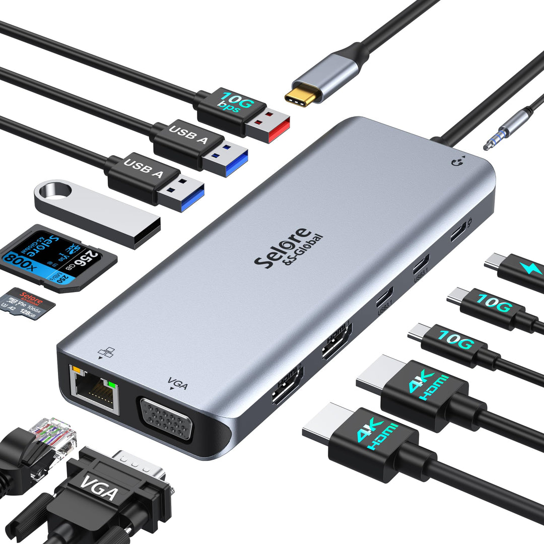 Dockingstation 14-in-1 Triple Display USB-C fuer Laptops