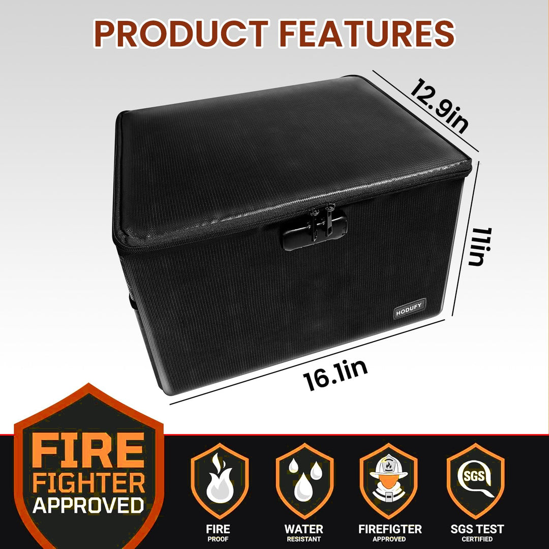 Feuerfeste Dokumentenbox 409x322x270mm Schloss 8-lagig wasserdicht - Bild 8
