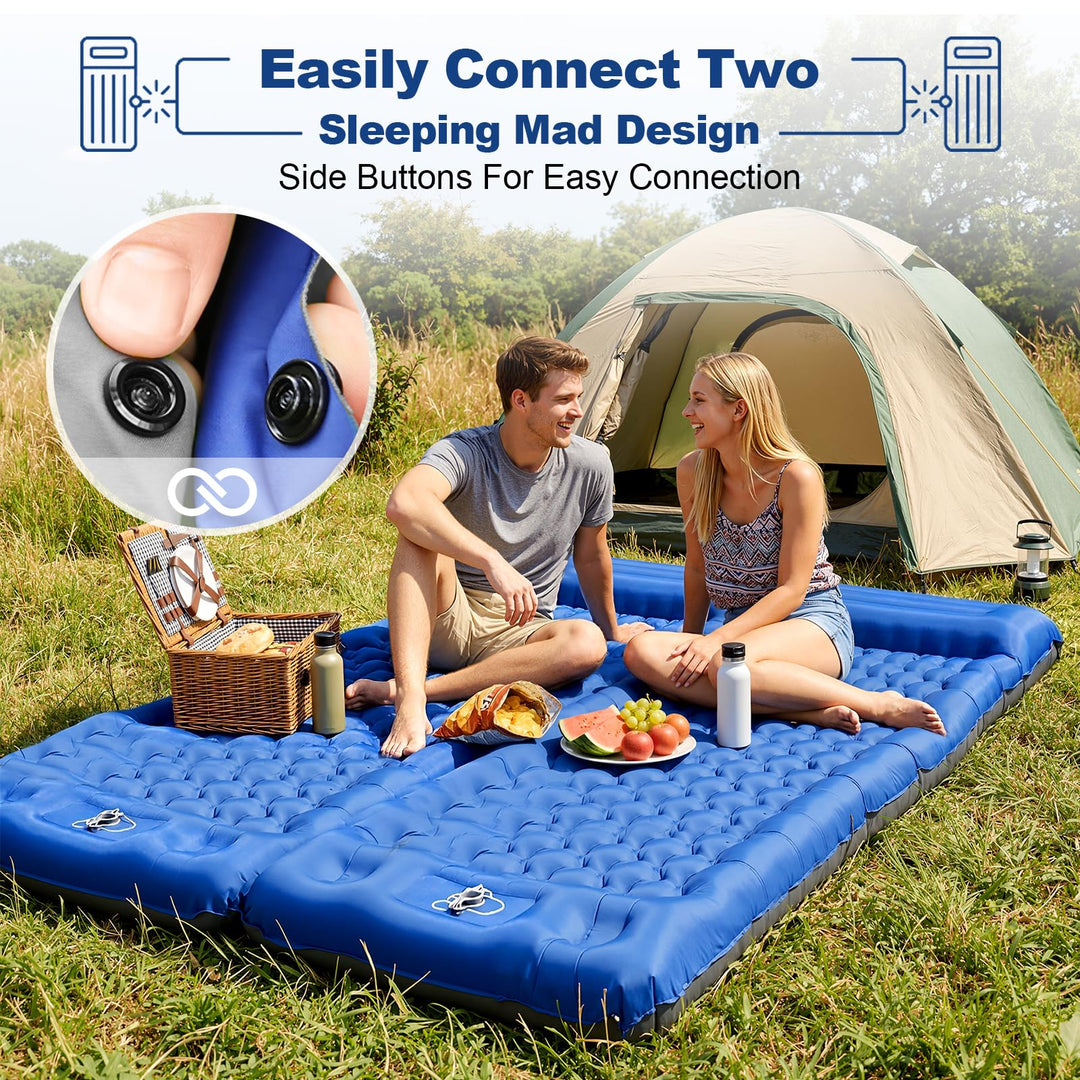 Aufblasbare Isomatte Camping 12 cm dick mit Fusspumpe 200x83 cm - Bild 6