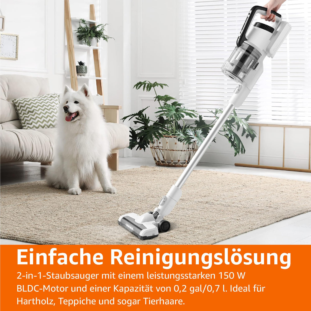 Akku-Staubsauger 2-in-1 mit DC-Motor 150W 0,7 l Behälter - Bild 5