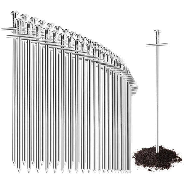 Zelt-Heringe Stahl Kreuzprofil 23 cm für harte Böden, 45 Stück