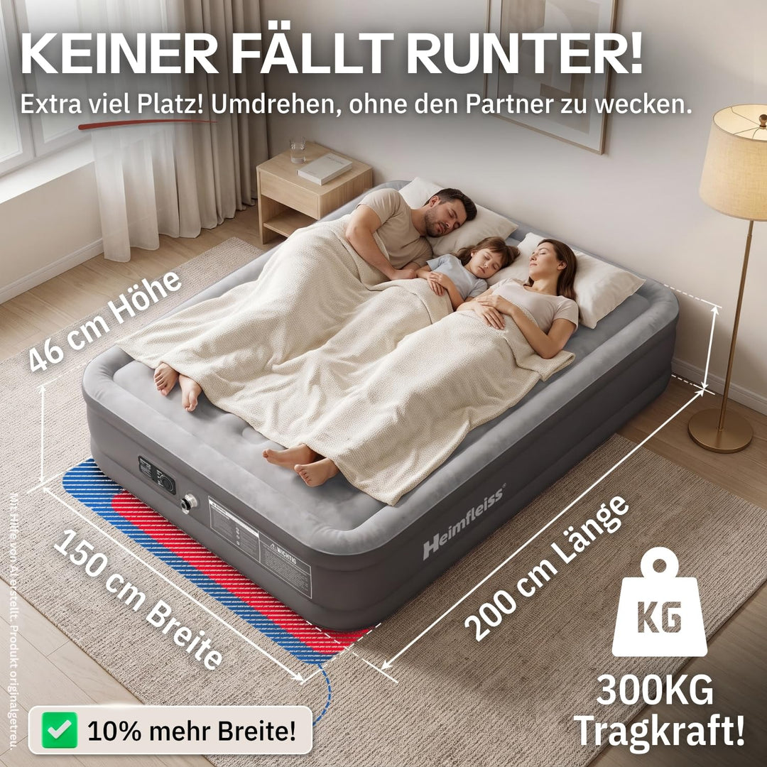 Luftmatratze selbstaufblasend 150x200 cm 46 cm Höhe für 2 Personen - Bild 2