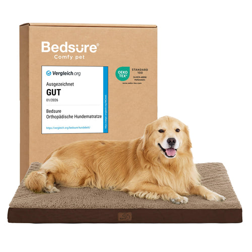 Orthopädisches Hundebett Grosse Hunde Sherpa waschbar 112x81cm