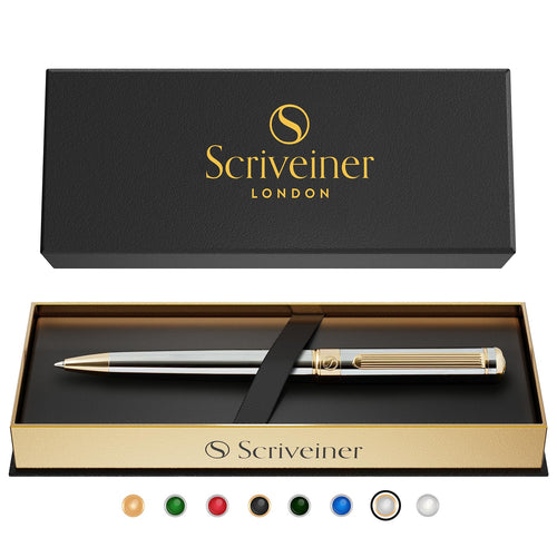 Kugelschreiber Messing vergoldet mit Schmidt-Mine Geschenkbox
