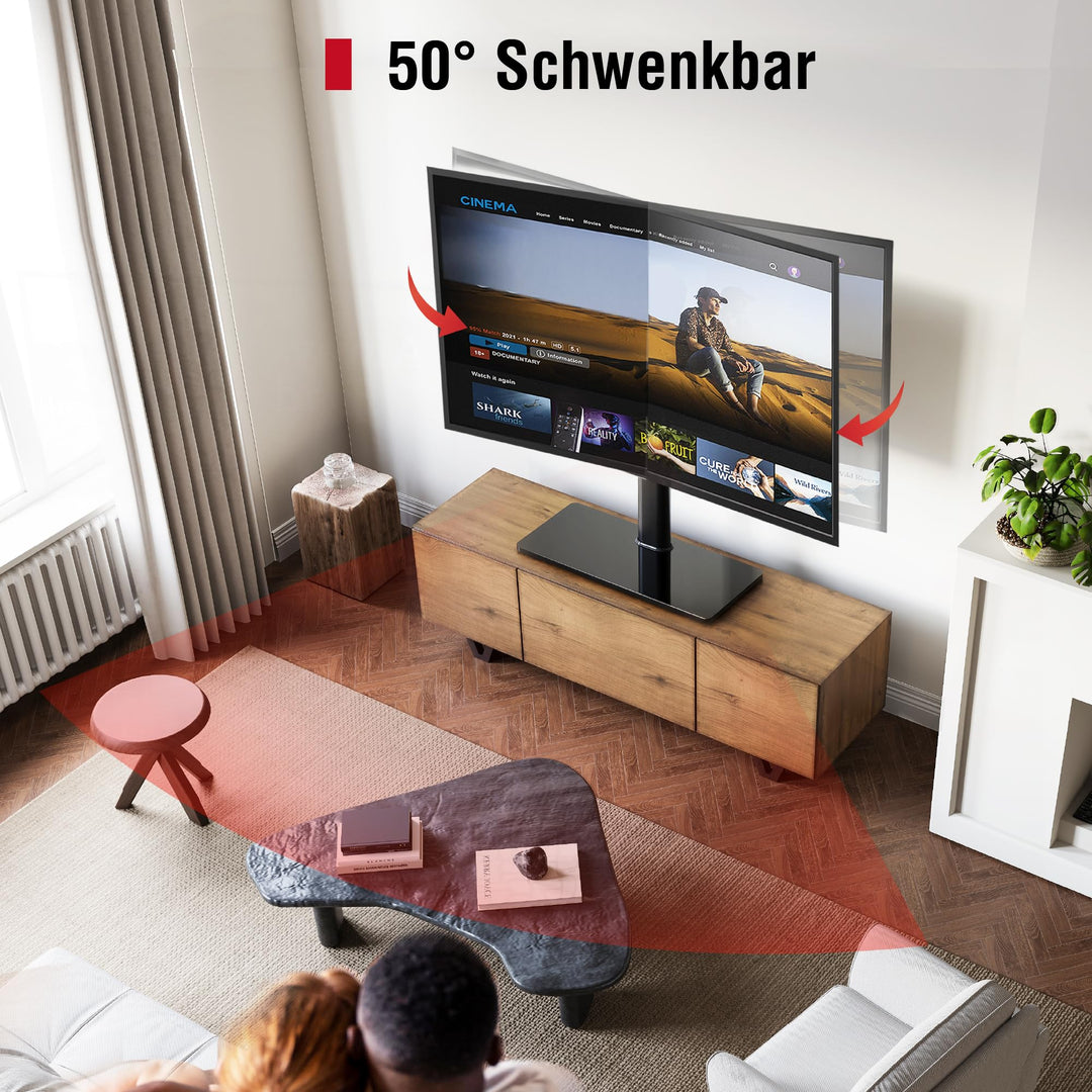 TV Ständer höhenverstellbar 43–85 Zoll neigbar schwenkbar max. VESA 600x400mm - Bild 3