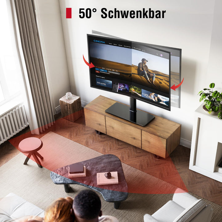 TV Ständer höhenverstellbar 43–85 Zoll neigbar schwenkbar max. VESA 600x400mm - Bild 3