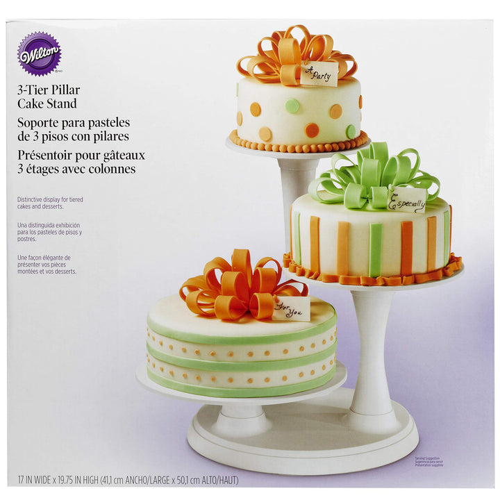 Tortenständer 3-stöckig Kunststoff weiss für Torten &amp; Cupcakes - Bild 4