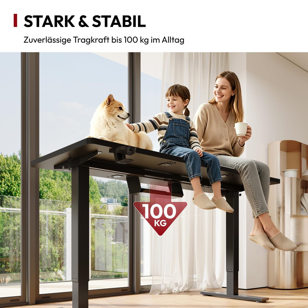 Höhenverstellbarer Schreibtisch 160x60 cm mit Memory-Funktion - Bild 9