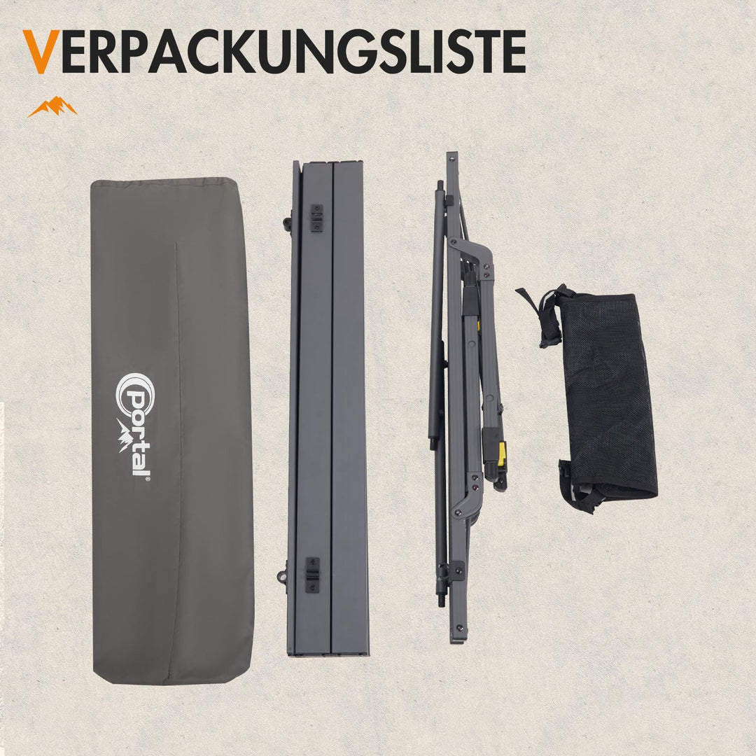 Campingtisch klappbar Aluminium höhenverstellbar 90x53cm für 4 Personen - Bild 8