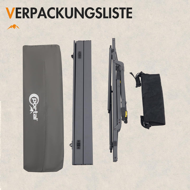 Campingtisch klappbar Aluminium höhenverstellbar 90x53cm für 4 Personen - Bild 8