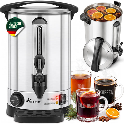 Glühweinkocher 20L Edelstahl mit Zapfhahn & Thermostat 1500W
