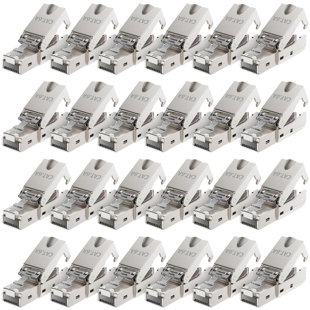 RJ45 Netzwerkstecker CAT 6a LSA geschirmt 10 Gbit/s 24er-Set