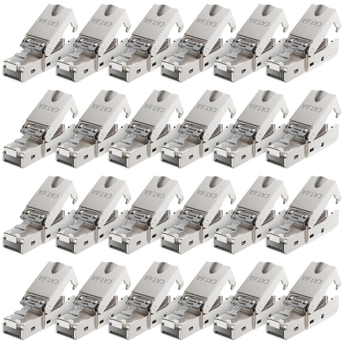 RJ45 Netzwerkstecker CAT 6a LSA geschirmt 10 Gbit/s 24er-Set