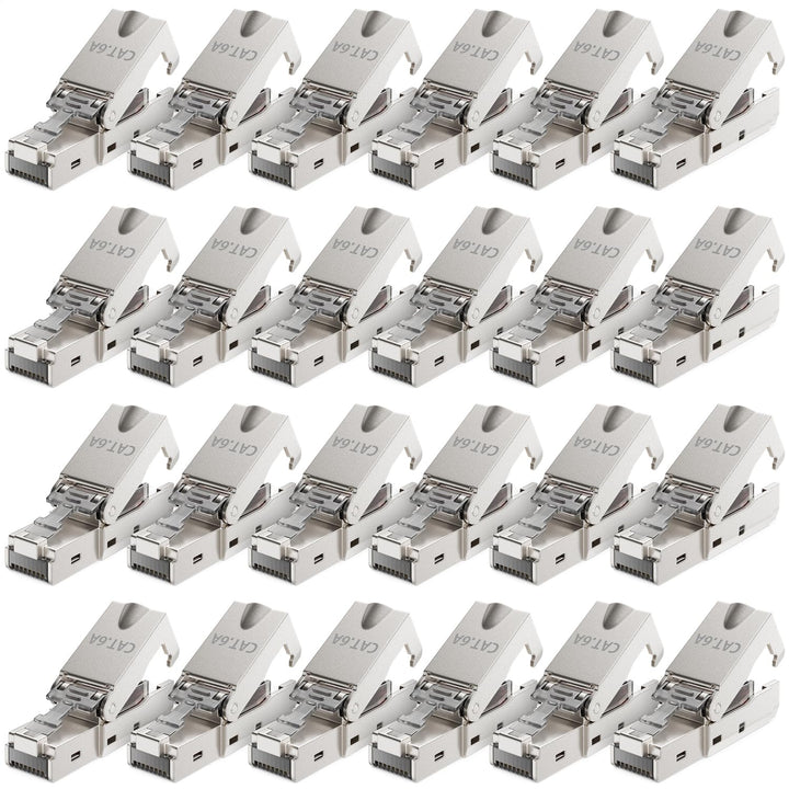 RJ45 Netzwerkstecker CAT 6a LSA geschirmt 10 Gbit/s 24er-Set