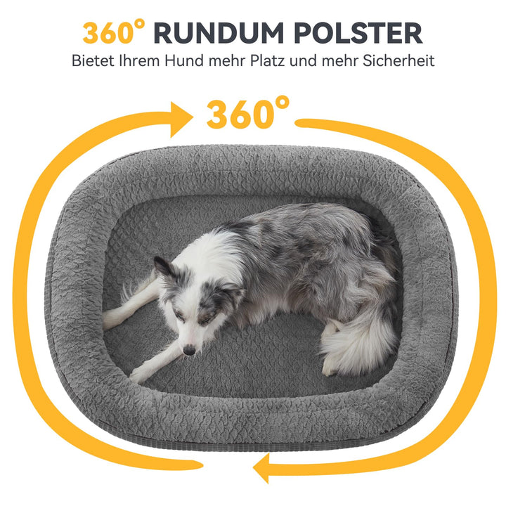 Orthopädisches Hundebett 89x63cm Memory-Schaum mit 360° Polsterung - Bild 8