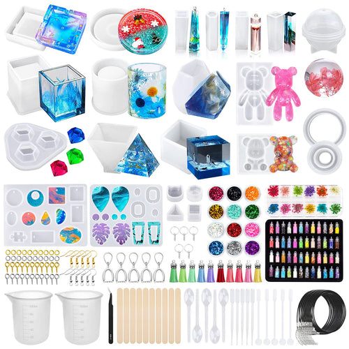 Resin Silikonformen Set 132-teilig für Schmuck und Anhänger