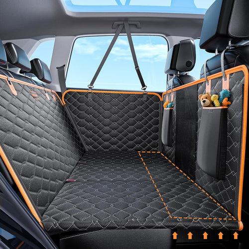 Hunde-Autositzbezug Rückbank 4-in-1 wasserdicht mit Sicherheitsgurt 132x63cm