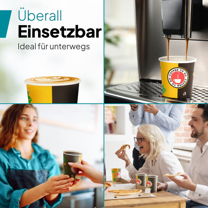 Pappbecher 200 ml 1000 Stück für Kaffee und Tee to Go - Bild 6