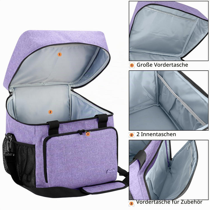 Overlocktasche Nylon mit Polsterung 33x30x34 cm fuer Serger - Bild 2