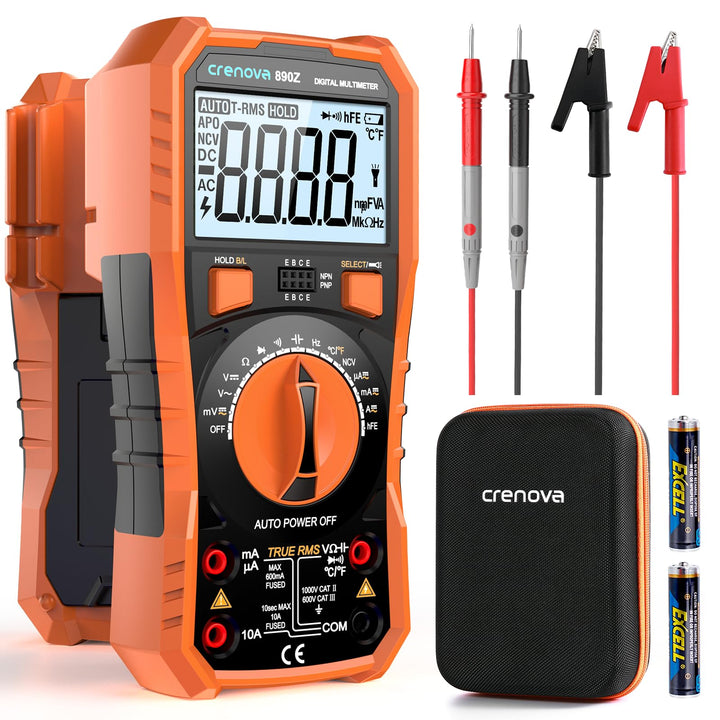 Digitalmultimeter TRMS 6000 Counts Auto-Ranging 10 Messfunktionen