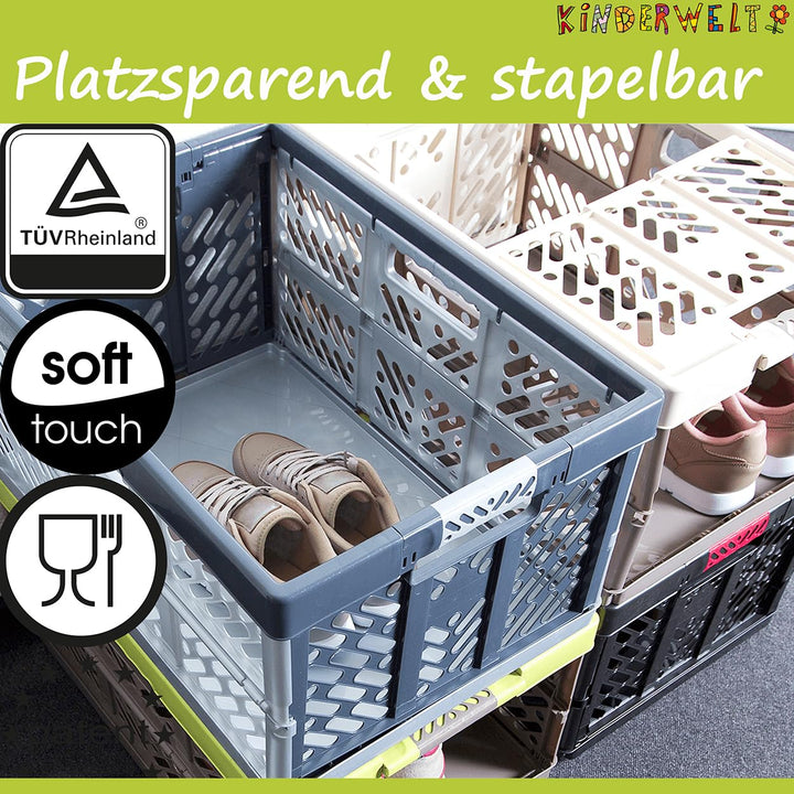 Klappbox 45 L 2er-Set Kunststoff blau bis 50 kg Traglast - Bild 6