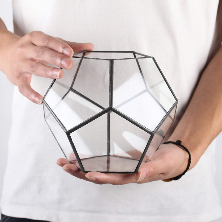 Glas-Terrarium Dodekaeder geometrisch 17,5x15 cm für Sukkulenten - Bild 4