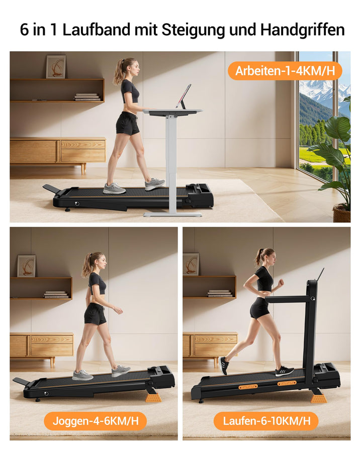 Laufband klappbar mit 16% Steigung bürstenloser 3 PS Motor - Bild 4