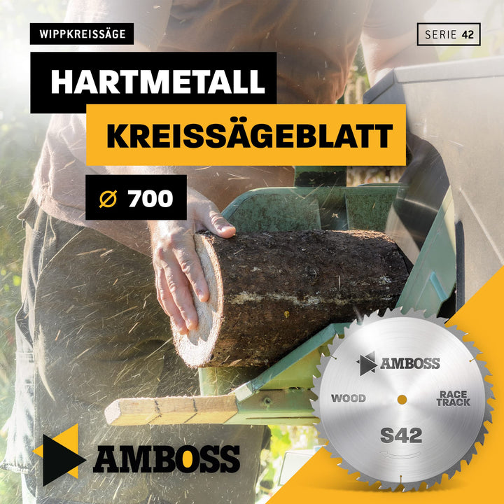 Kreissägeblatt Brennholz HM Wechselzahn 700mm 42 Zähne Wippsäge - Bild 2