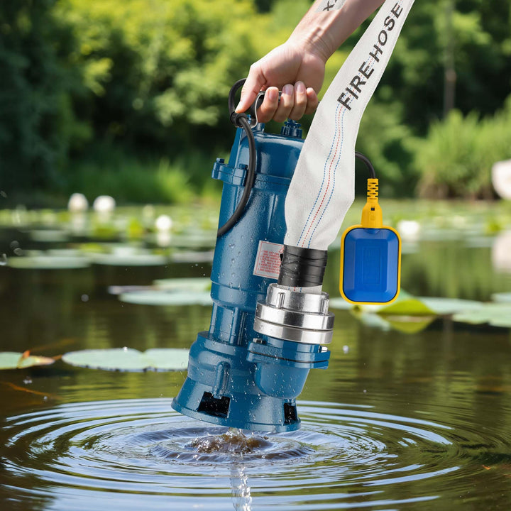 Schmutzwasserpumpe 1500W 36000l/h mit Schwimmerschalter und 20m Schlauch - Bild 2