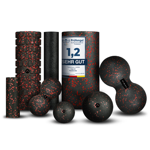 Faszienrollen Set 8-teilig Selbstmassage Rücken Pilates mit Zubehör