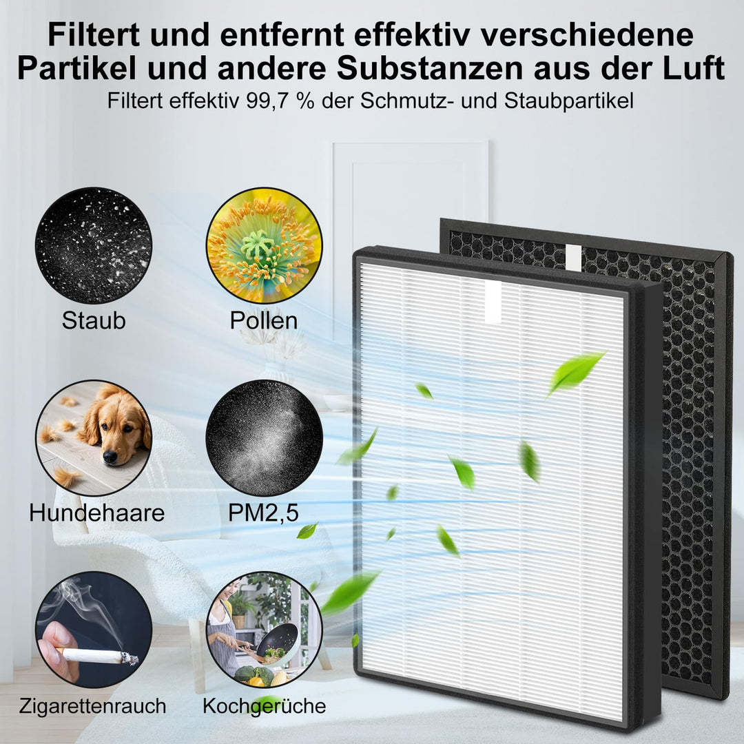 Luftreiniger-Filter HEPA + Aktivkohle für AC2882/AC3829 Set 2+2 - Bild 4