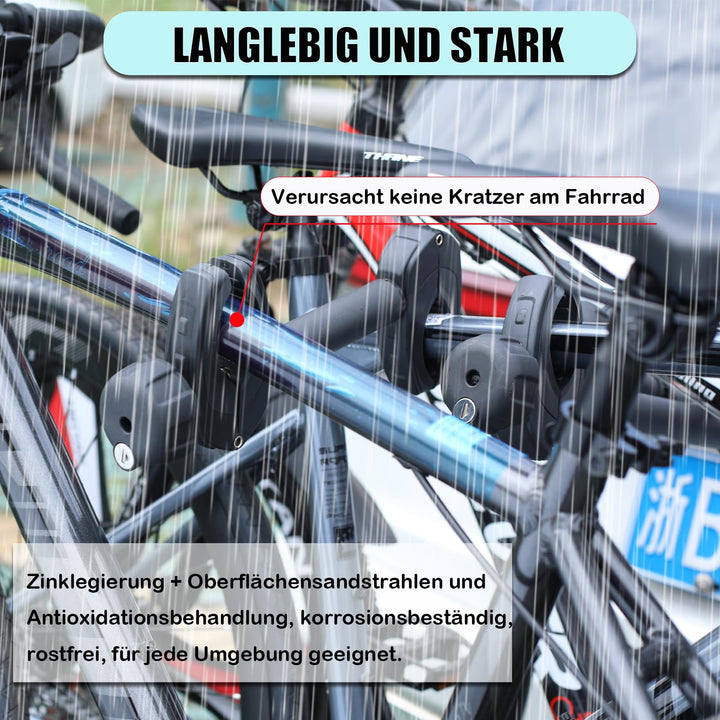 Fahrradrahmenhalter 3er-Set 25/32/45 cm abschliessbar für Heckträger - Bild 4