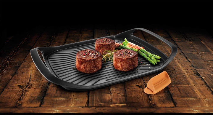 Grill-Bratpfanne Antihaft Induktion 42x28 cm mit 2 Wärmezonen - Bild 5