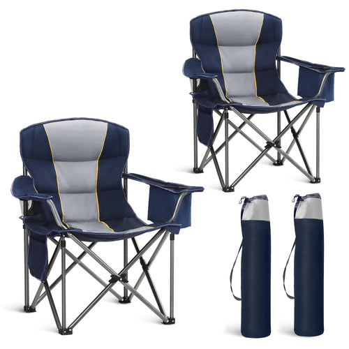 Campingstuhl XXL klappbar 2er-Set Oxford 200kg blau