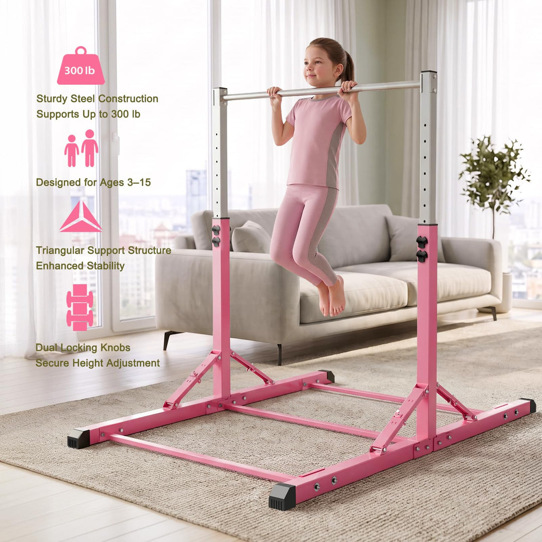 Turnreck höhenverstellbar Stahl faltbar 110–160 cm für Kinder - Bild 2