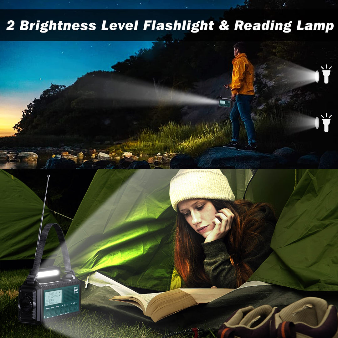 Kurbelradio DAB+ UKW mit 5000mAh Akku, SOS-Alarm &amp; Taschenlampe - Bild 8