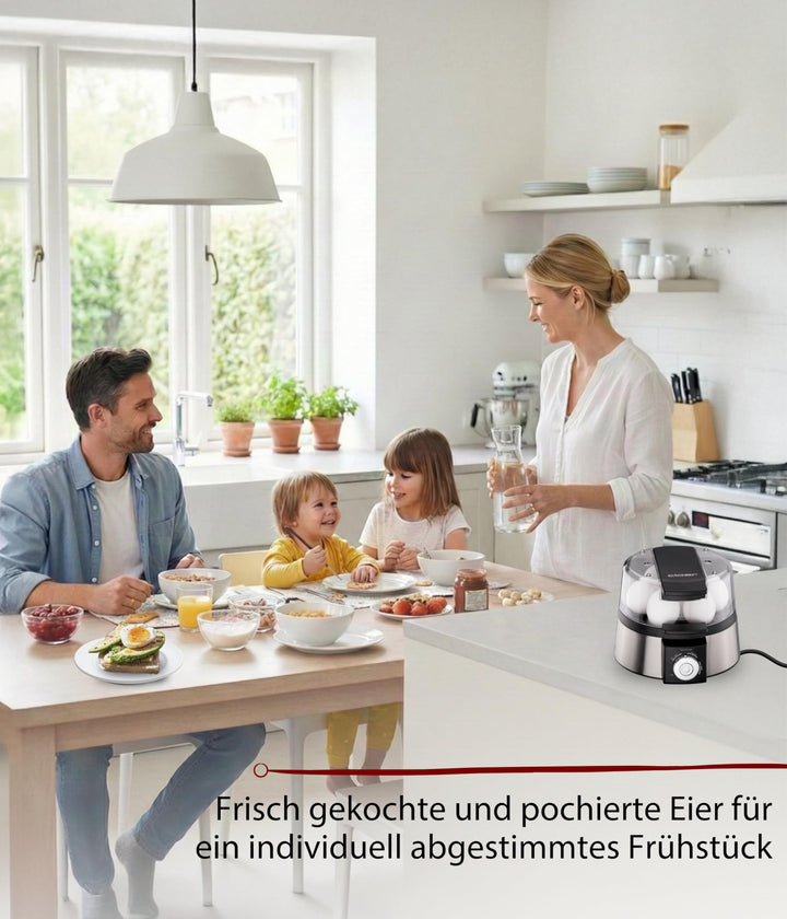 Eierkocher Edelstahl für 7 Eier mit Pochierfunktion, 435 W - Bild 7