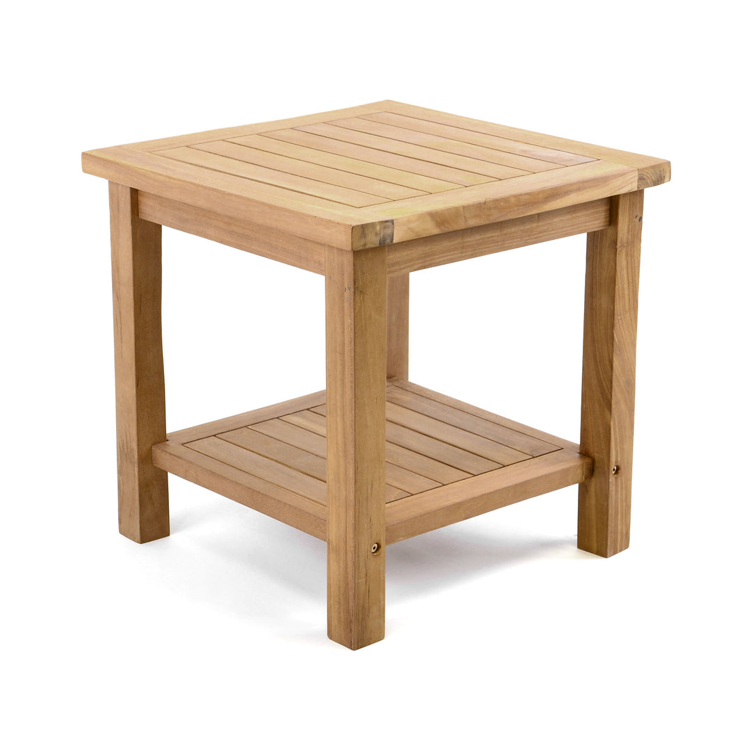 Beistelltisch Teakholz massiv quadratisch 50x50 cm für Balkon