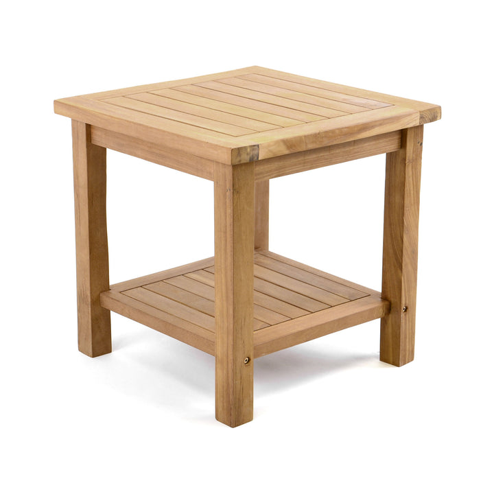 Beistelltisch Teakholz massiv quadratisch 50x50 cm für Balkon