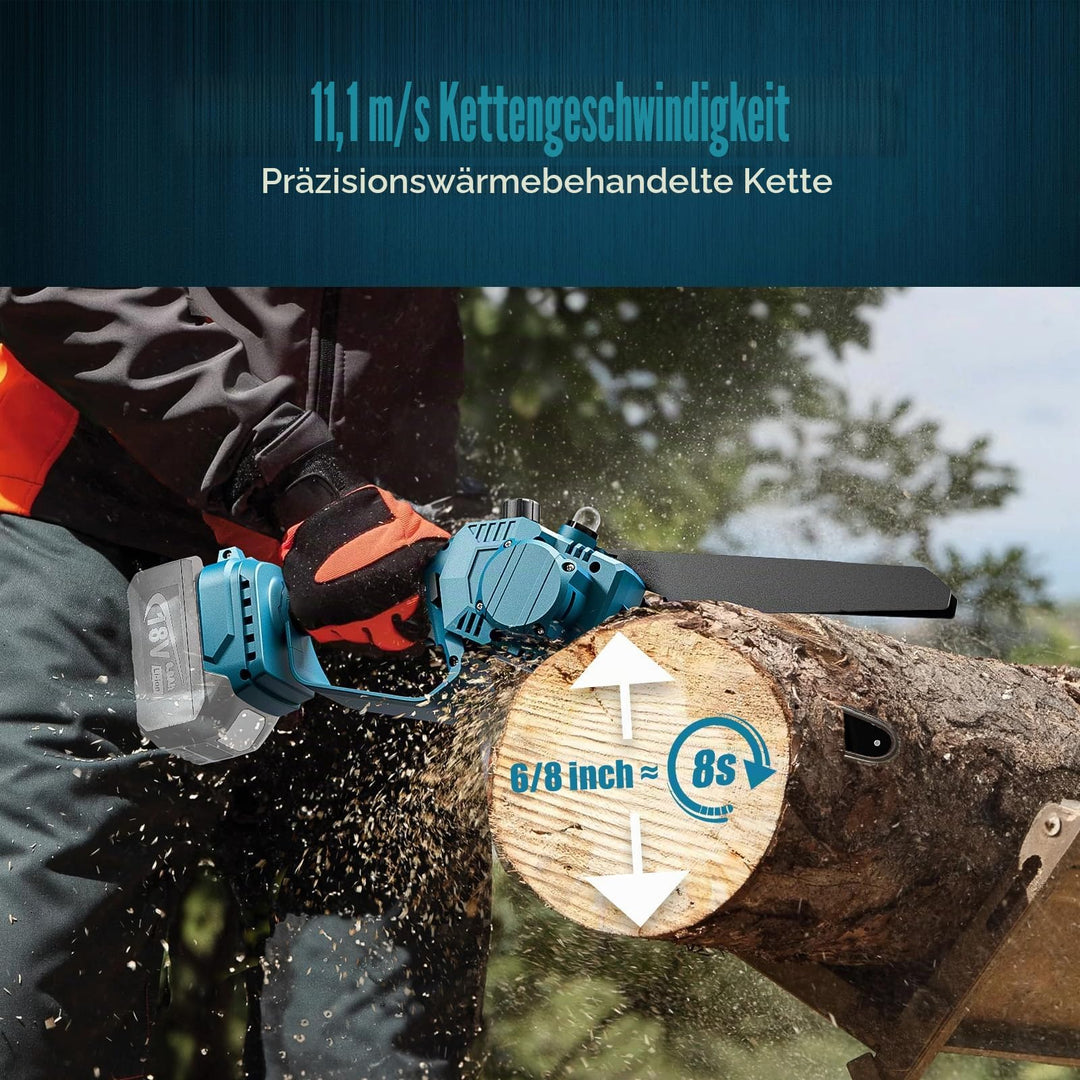 Akku-Kettensäge 6+8 Zoll bürstenlos für Makita 18V ohne Akku - Bild 5