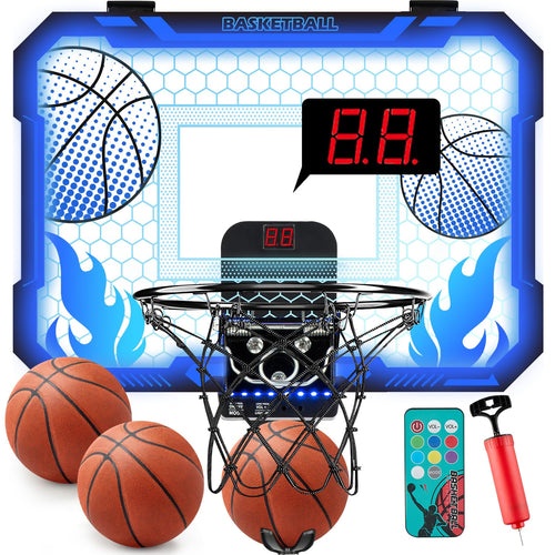 Indoor-Basketballkorb Kinder mit LED-Beleuchtung & Anzeigetafel, 3 Modi