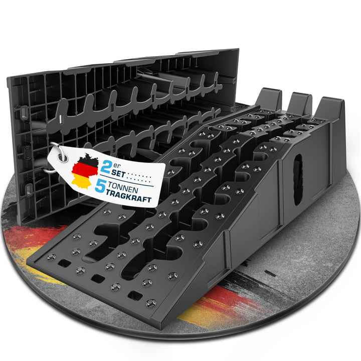 Auffahrrampe PKW 2er Set HDPE bis 5 T rutschfest stapelbar