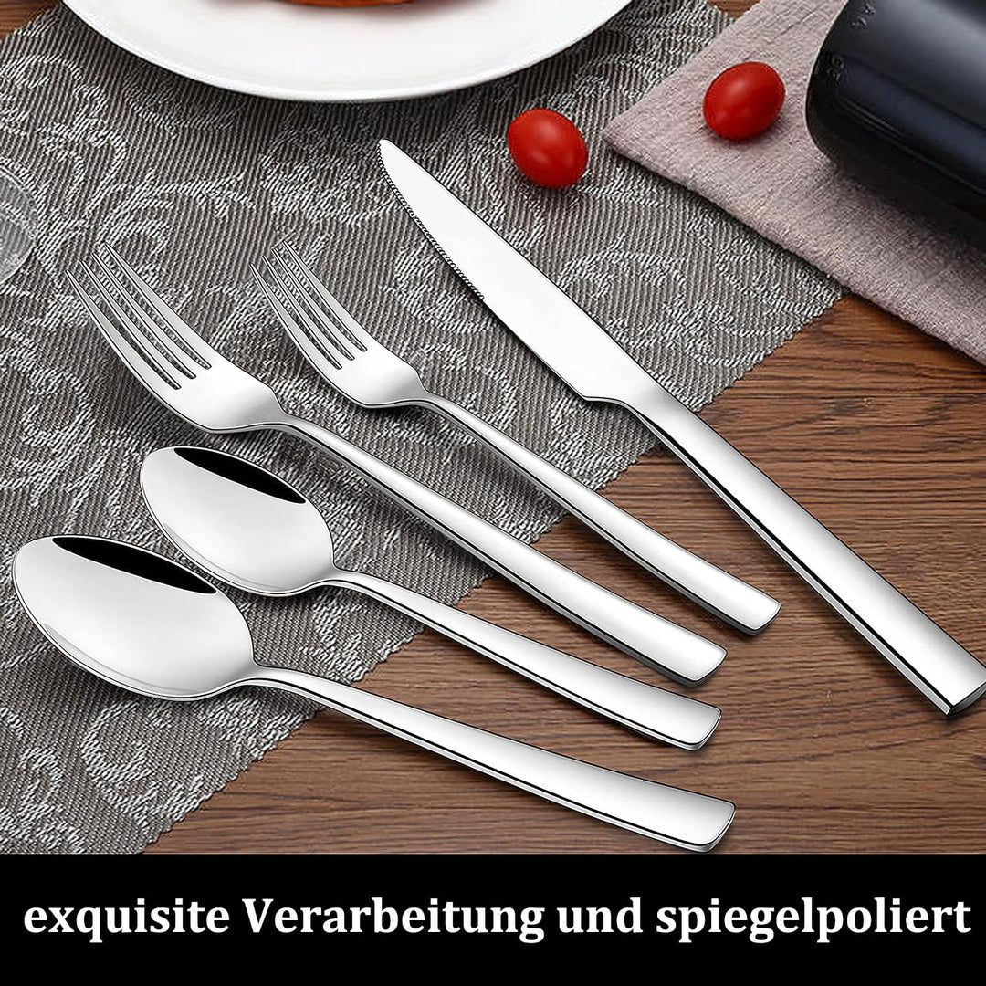 Besteck-Set 60-teilig Edelstahl für 12 Personen hochglanzpoliert - Bild 3