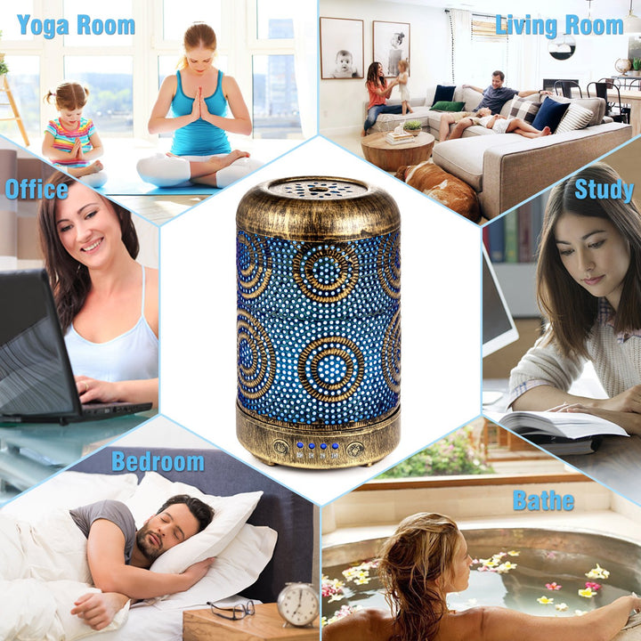 Aroma Diffuser Metall 100ml mit 7 LED-Farben und Timer - Bild 6